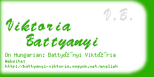 viktoria battyanyi business card